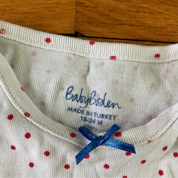 Baby Boden Mini Pink Yellow Stripes Floral Cotton Long Sleeve Bodysuits 18-24 - Picture 6 of 16